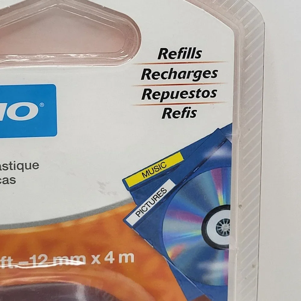 New DYMO‎ #91331 LetraTag White Plastic Label Refill Tape Cassette 1/2